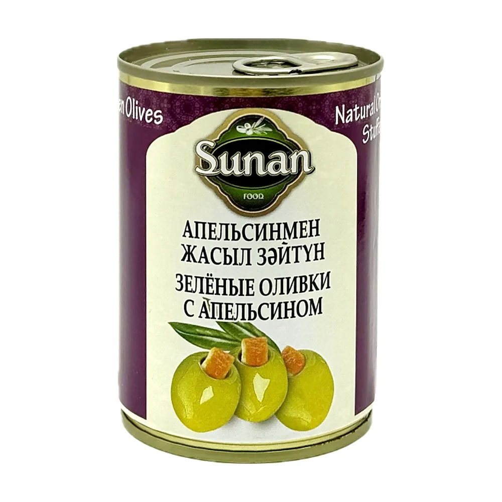 Оливки зелёные с апельсином «Sunan food»